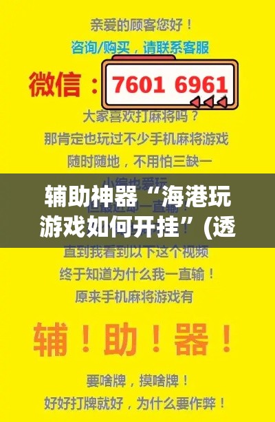 辅助神器“海港玩游戏如何开挂”(透视挂)辅助透视教程