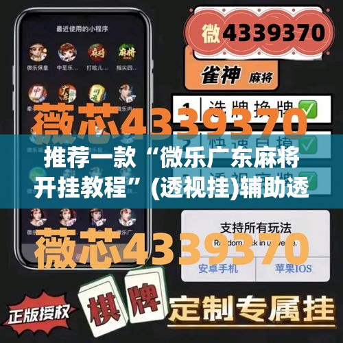 推荐一款“微乐广东麻将开挂教程”(透视挂)辅助透视教程