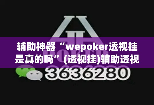 辅助神器“wepoker透视挂是真的吗”(透视挂)辅助透视教程