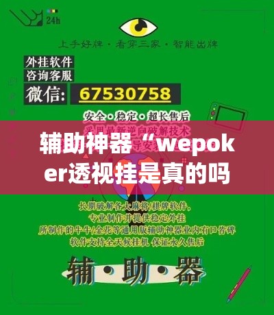 辅助神器“wepoker透视挂是真的吗	”(透视挂)辅助透视教程