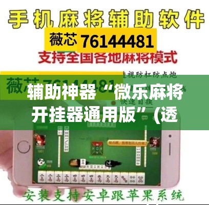 辅助神器“微乐麻将开挂器通用版”(透视挂)辅助透视教程