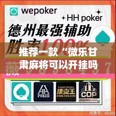 推荐一款“微乐甘肃麻将可以开挂吗”(透视挂)辅助透视教程