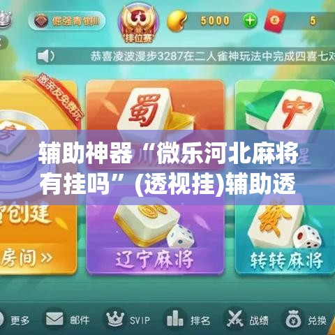 辅助神器“微乐河北麻将有挂吗	”(透视挂)辅助透视教程