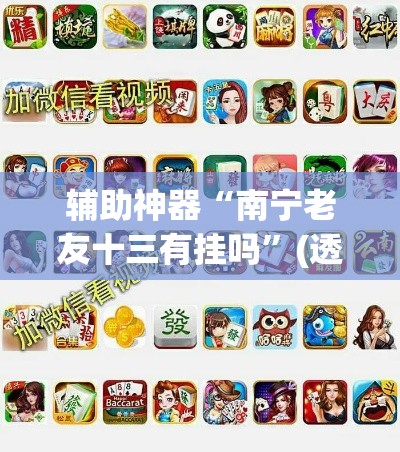 辅助神器“南宁老友十三有挂吗”(透视挂)辅助透视教程
