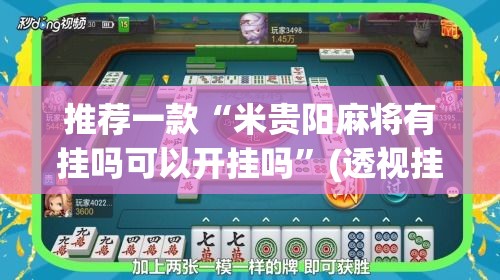 推荐一款“米贵阳麻将有挂吗可以开挂吗”(透视挂)辅助透视教程