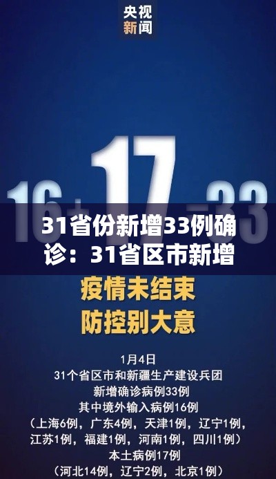 31省份新增33例确诊：31省区市新增33例确诊病例