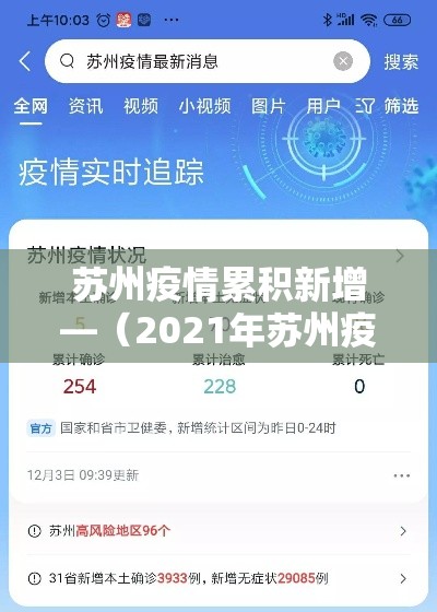 苏州疫情累积新增—(2021年苏州疫情最新消息今天新增四人) 苏州疫情累积新增—(2021年苏州疫情最新消息今天新增四人)