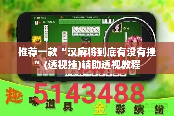 推荐一款“汉麻将到底有没有挂”(透视挂)辅助透视教程
