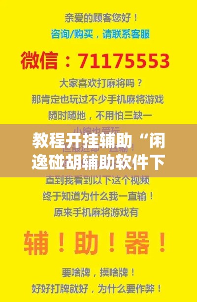 教程开挂辅助“闲逸碰胡辅助软件下载”(透视挂)辅助透视教程