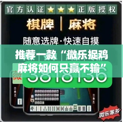 推荐一款“微乐捉鸡麻将如何只赢不输”(透视挂)辅助透视教程