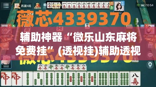 辅助神器“微乐山东麻将免费挂	”(透视挂)辅助透视教程