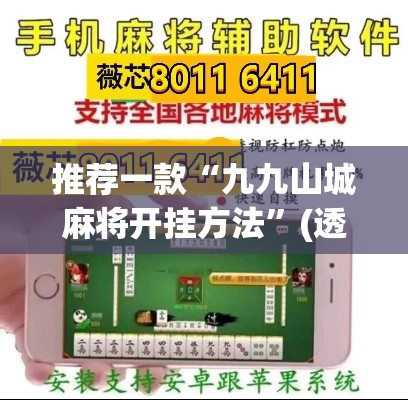 推荐一款“九九山城麻将开挂方法”(透视挂)辅助透视教程