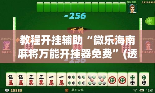 教程开挂辅助“微乐海南麻将万能开挂器免费”(透视挂)辅助透视教程
