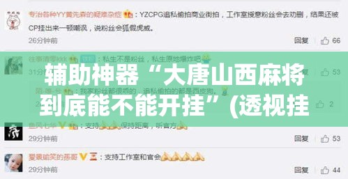 辅助神器“大唐山西麻将到底能不能开挂”(透视挂)辅助透视教程