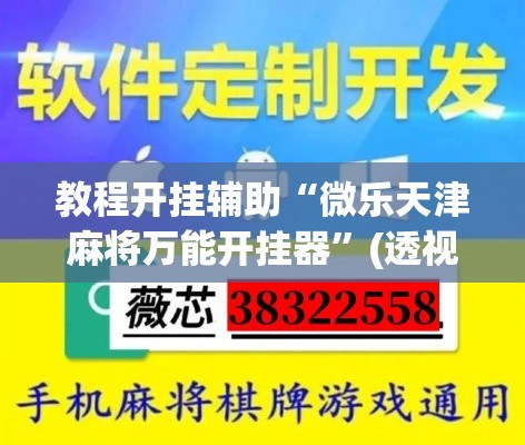 教程开挂辅助“微乐天津麻将万能开挂器”(透视挂)辅助透视教程