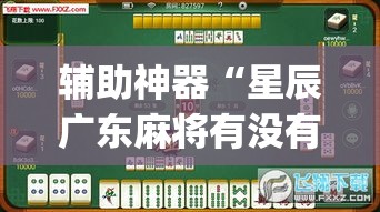 辅助神器“星辰广东麻将有没有挂	”(透视挂)辅助透视教程