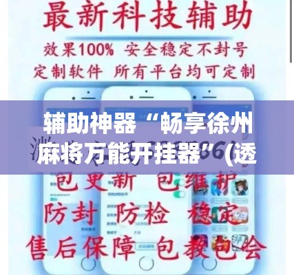 辅助神器“畅享徐州麻将万能开挂器”(透视挂)辅助透视教程