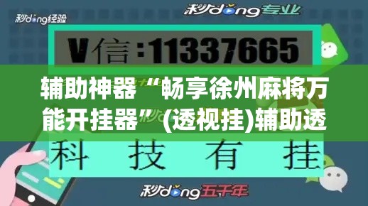辅助神器“畅享徐州麻将万能开挂器	”(透视挂)辅助透视教程