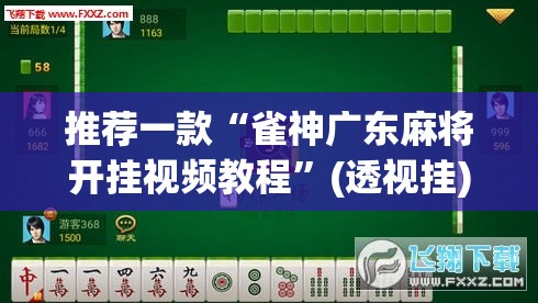 推荐一款“雀神广东麻将开挂视频教程”(透视挂)辅助透视教程