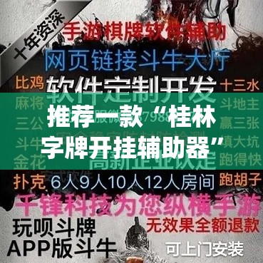 推荐一款“桂林字牌开挂辅助器	”(透视挂)辅助透视教程