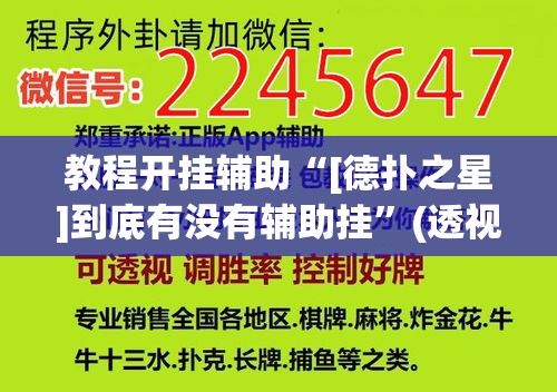 教程开挂辅助“[德扑之星]到底有没有辅助挂”(透视挂)辅助透视教程