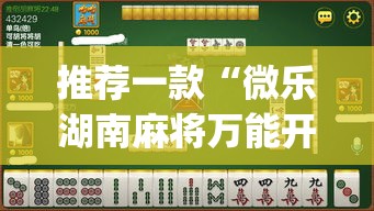 推荐一款“微乐湖南麻将万能开挂器免费	”(透视挂)辅助透视教程