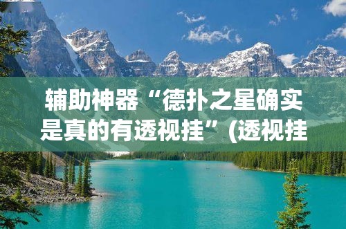 辅助神器“德扑之星确实是真的有透视挂	”(透视挂)辅助透视教程
