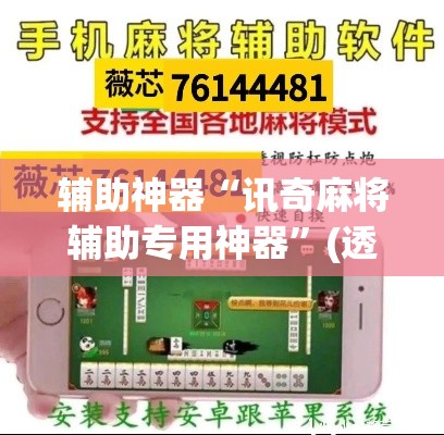 辅助神器“讯奇麻将辅助专用神器”(透视挂)辅助透视教程