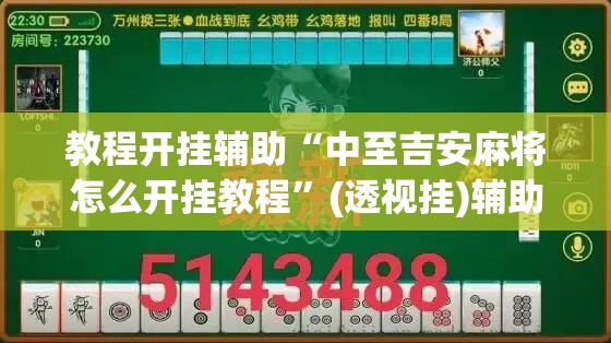教程开挂辅助“中至吉安麻将怎么开挂教程”(透视挂)辅助透视教程