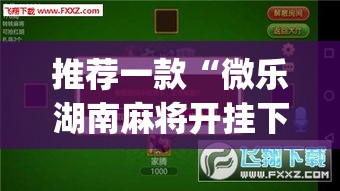 推荐一款“微乐湖南麻将开挂下载最新版”(透视挂)辅助透视教程