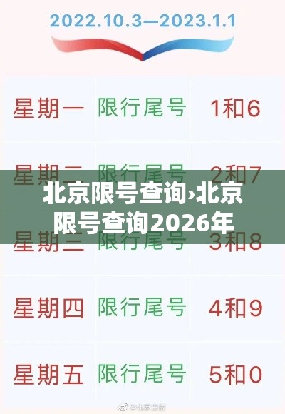北京限号查询›北京限号查询2026年 北京限号查询›北京限号查询2026年