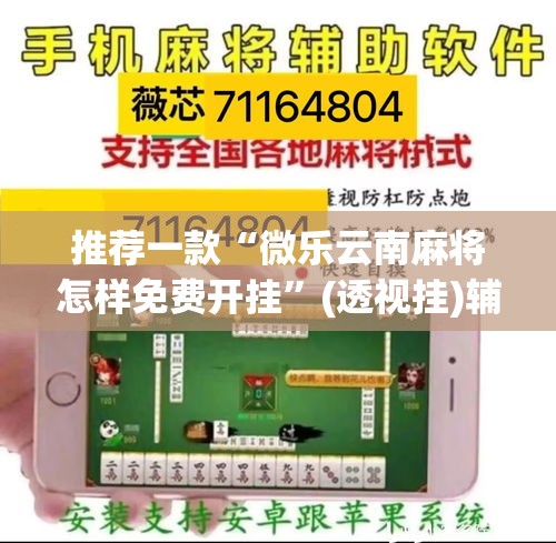 推荐一款“微乐云南麻将怎样免费开挂”(透视挂)辅助透视教程