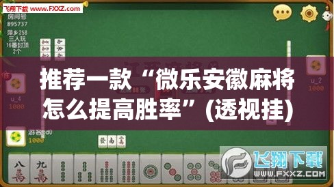 推荐一款“微乐安徽麻将怎么提高胜率	”(透视挂)辅助透视教程