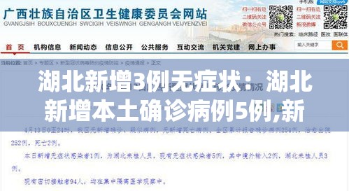 湖北新增3例无症状：湖北新增本土确诊病例5例,新增无症状感染者11例