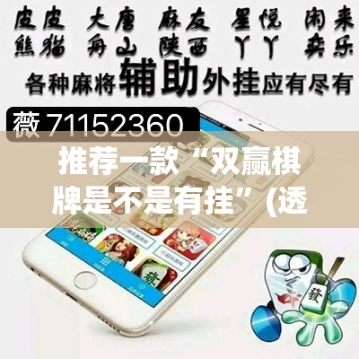 推荐一款“双赢棋牌是不是有挂”(透视挂)辅助透视教程