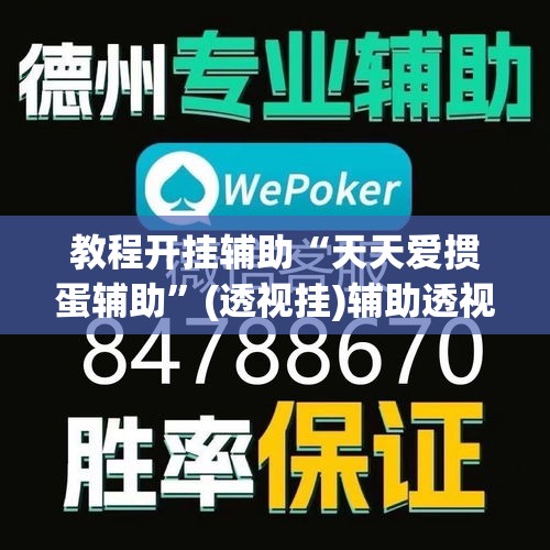 教程开挂辅助“天天爱掼蛋辅助”(透视挂)辅助透视教程