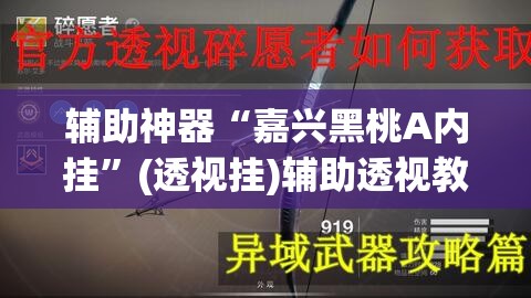 辅助神器“嘉兴黑桃A内挂”(透视挂)辅助透视教程