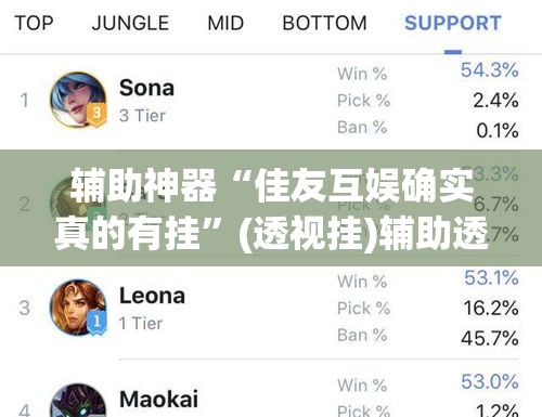 辅助神器“佳友互娱确实真的有挂”(透视挂)辅助透视教程