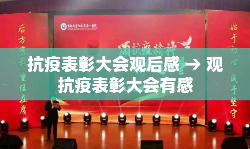 抗疫表彰大会观后感 → 观抗疫表彰大会有感