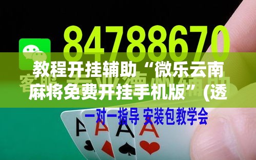 教程开挂辅助“微乐云南麻将免费开挂手机版”(透视挂)辅助透视教程