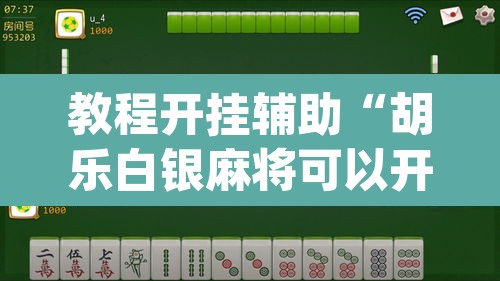 教程开挂辅助“胡乐白银麻将可以开挂吗”(透视挂)辅助透视教程