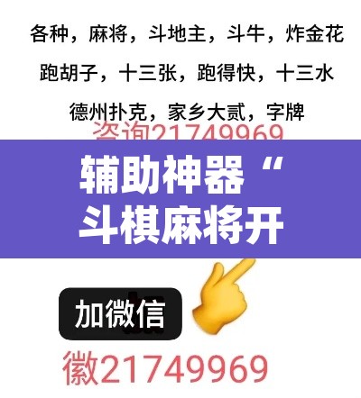 辅助神器“斗棋麻将开挂神器透视详细教程”(透视挂)辅助透视教程
