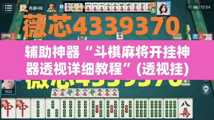 辅助神器“斗棋麻将开挂神器透视详细教程”(透视挂)辅助透视教程