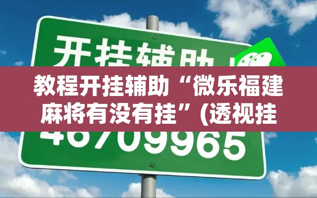 教程开挂辅助“微乐福建麻将有没有挂”(透视挂)辅助透视教程