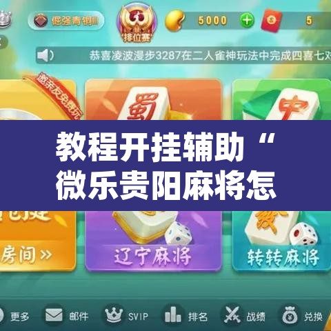 教程开挂辅助“微乐贵阳麻将怎么开挂”(透视挂)辅助透视教程