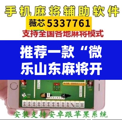 推荐一款“微乐山东麻将开挂免费下载安装”(透视挂)辅助透视教程
