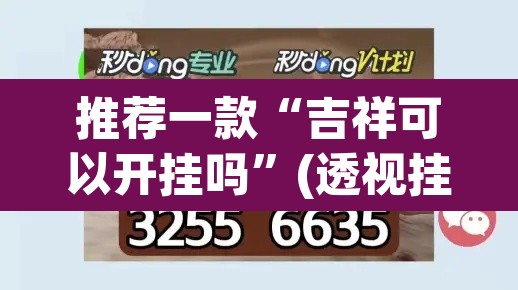 推荐一款“吉祥可以开挂吗	”(透视挂)辅助透视教程