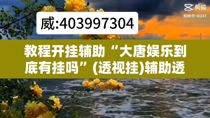 教程开挂辅助“大唐娱乐到底有挂吗”(透视挂)辅助透视教程