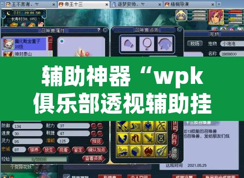 辅助神器“wpk俱乐部透视辅助挂”(透视挂)辅助透视教程