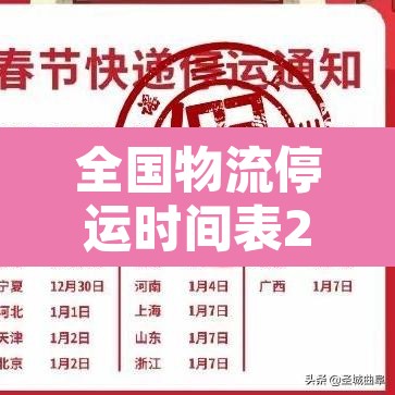 全国物流停运时间表2022：2021年全国物流停运时间表!请抓紧备货!